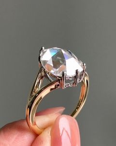 Anillo de Diamante Cultivado en Laboratorio de 5.25 Quilates con Corte Pera, Oro Blanco de 14K, Joyería Clásica para Compromiso y Boda, Original - Product Image 5