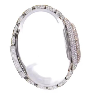Reloj de Cuarzo con Diamantes Moissanite de Alta Calidad para Hombre, Estilo Hip Hop, Totalmente Cubierto de Diamantes VVS, Reloj de Pulsera Premium Brillante - Product Image 5