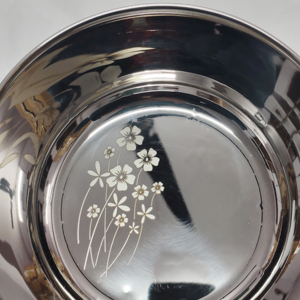 Bol de préparation de cuisine en acier inoxydable personnalisable - Plat de service à motif floral imprimé au laser - Bol en métal durable de qualité alimentaire - Product Image 5