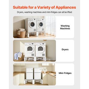 <b>Laundry</b> Pedestal 12-Inch Height 700 Lbs Load Capacity Non-Slip Feet 28.3 X 28.3 Washer Dryer Pedestal for <b>Laundry</b> Appliances - Product Image 2