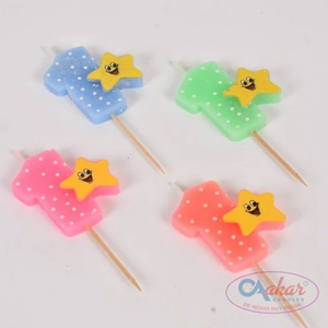 Vela de Cumpleaños con Diseño de Estrella para Suministros de Fiesta al Por Mayor al Mejor Precio - Product Image 1