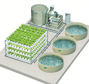 Système aquaponique Cowater pour l'élevage de tilapias en intérieur, la culture de la <span class=keywords><strong>laitue</strong></span>, l'élevage de poissons en intérieur et la culture de légumes - Product Image 1