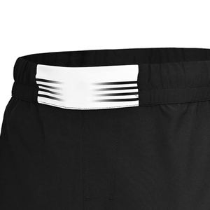 STAR SPEED Men Solid Black Quick Dry Waterproof Board No Gi Mma Shorts Elastic Waist Mid Length 100% Polyester Side Stripe - Product Image 2