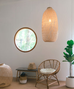 Jumbo Handwoven Bamboo Pendant Lamp Extra Large Boho Lighting Natural Wicker <b>Ceiling</b> Light Home <b>Decor</b> Supplier Manufacturer - Product Image 5