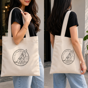Eco Cotton Tote <b>Bag</b> with Custom Logo | Heavy Duty Reusable Grocery Shopping Canvas Gift <b>Bag</b> for Bulk Wholesale Use Daily Carry - Product Image 2
