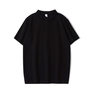 เสื้อโปโลผู้ชายลายเรียบ ผ้าถักนิตติ้ง 100% ผ้าฝ้าย ปักลายพิมพ์ลายฤดูใบไม้ร่วง ติดกระดุม - Product Image 2