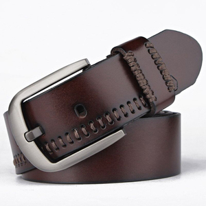 Cinturón Casual Personalizado de Cuero Genuino de Grano Completo con Hebilla Cuadrada y Patrón a Cuadros, Ecológico, Diseño Personalizado, Precio de Fábrica - Product Image 2