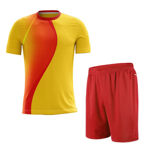 Custom Red and Yellow <b>Soccer</b> Kit with High Performance Fabric and Vibrant Team Colors for Competitive Football Teams - Product Image 1