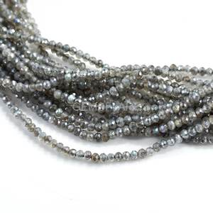 Cuentas facetadas de labradorita mística natural, cuentas de labradorita microfacetadas recubiertas, cuentas de piedras preciosas de 12.5 pulgadas para la fabricación de joyería. - Product Image 4