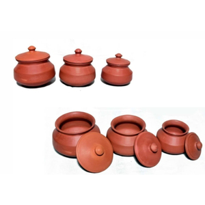 Juego de Ollas de Cocina de 3 Piezas de Barro Terracota, Diseño Ecológico y Saludable, Base Multicapa Antideslizante y Resistente a la Oxidación - Product Image 2
