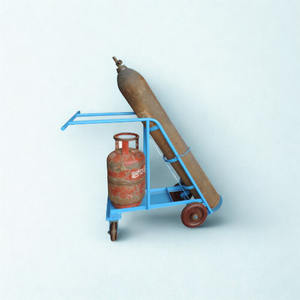รถเข็นบรรทุกถังแก๊สแบบหนักสำหรับการขนย้ายถังออกซิเจน แอลพีจี และถังอุตสาหกรรม - Product Image 3