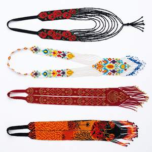 Collier chaîne de pull en perles de verre faites à la main, coloré, superposé, pour femme, bijoux artisanaux bohèmes personnalisés, papillon, pour fête - Product Image 1