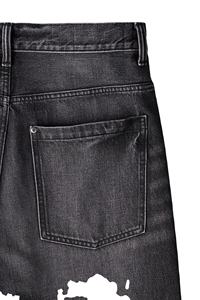 Jeans de Mezclilla Ecológicos de Cintura Alta y Pierna Ancha, Corte Regular, para Mujer, Casuales, Largos, de Color Sólido, con Abertura Asimétrica - Product Image 6