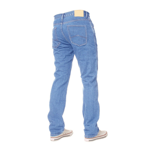 Jean en denim pour homme, taille haute, coupe droite, tricoté, écologique, séchage rapide, décontracté, confortable, en coton biologique - Product Image 2