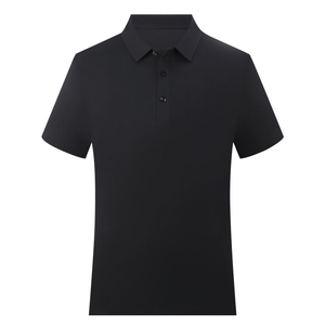 High Quality Solid Knitted 220 Gsm Cotton Men Casual <b>Shirt</b> Embroidery Logo Short Sleeve Anti-pilling for Company Office Uniform - Product Image 1