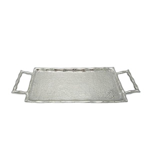 Restaurant Supplies Metal Serving <b>Tray</b> With Handles Commercial Use Decorative <b>Trays</b> Handmade Luxury <b>Large</b> Silver <b>Tray</b> Hot Sale - Product Image 1