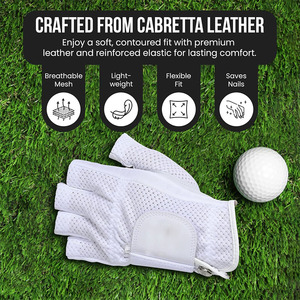 ถุงมือกอล์ฟแบบครึ่งนิ้วสำหรับทุกสภาพอากาศสำหรับผู้ชายและผู้หญิง - Product Image 5