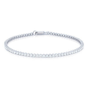 Pulsera de Diamantes Cultivados en Laboratorio de 1.9 CT, Certificada por IGI, Diseño Delgado y Minimalista, Oro Blanco de 10KT, para Boda, Compromiso o Uso Diario - Product Image 1