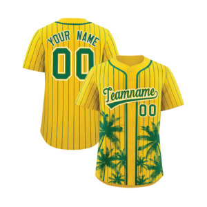 Maillot de baseball à rayures fines personnalisé OEM, boutonné sur le devant, en polyester imprimé à séchage rapide, uniforme d'équipe en gros, marque privée - Product Image 6