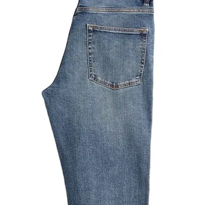 Pantalones vaqueros de corte regular para hombre, pantalones ajustados lisos de la mejor calidad para hombre, pantalones vaqueros rectos informales de peso pesado para hombre, novedad - Product Image 3