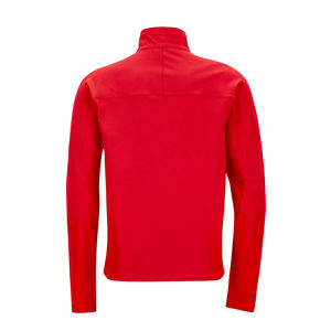 Veste en polaire rouge pour homme, col montant, fermeture éclair, décontractée, pour l'automne, respirante, tricotée, coupe ajustée - Product Image 4
