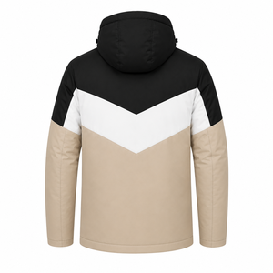 Veste matelassée à capuche pour homme, colorée, imperméable, coupe-vent, chaude pour l'hiver, décontractée, pour l'extérieur, avec logo personnalisé, fournisseur OEM ODM - Product Image 3