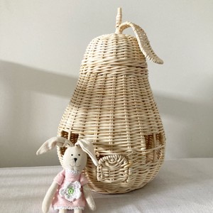 Rattan kids playhouse set mushroom house toy producer price eco-friendly weaved playhouses - Product Image 4