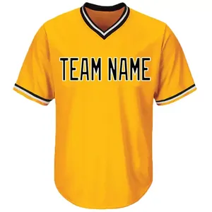 High Quality Custom Wholesale Polyester Team Youth Vintage Mesh Embroidery for Mens Sublimation Baseball Jerseys - Product Image 4