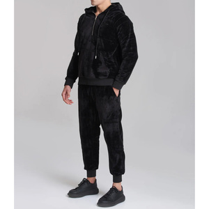 Ensemble de survêtement avec poche, sweat-shirt et pantalon confortables en mélange de coton doux, parfait pour les hommes, les femmes et les adolescents - Product Image 2