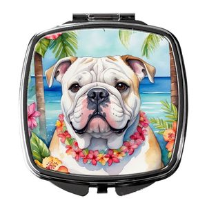 Bulldog anglais Luau miroir de maquillage de voyage compact pour les femmes miroir décoratif de poche pliable cadeau - Product Image 1