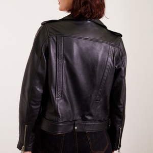 Streetwear Fashionable Plus Size High Quality Breathable OEM Winter Motorcycle <b>Jacket</b> Long Sleeve Leather Embroidery Button - Product Image 2