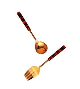 Mirha International Handicraft Salad Server <b>Set</b> Size S Natural Wooden with 2 Turners Sustainable <b>Utensils</b> - Product Image 1