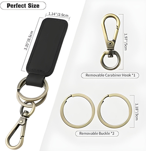 Porte-clés en cuir personnalisé en gros d'usine, pendentif rétro, cadeau promotionnel, porte-clés vierge en cuir PU - Product Image 4