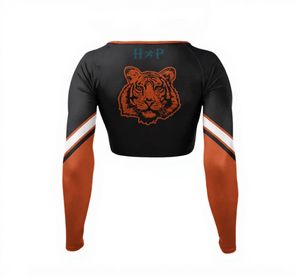 Vente en gros de maillots de cheerleading personnalisés en sublimation, col en V, body liner, uniforme de cheerleading pour femmes en polyester, logo personnalisé imprimé, design OEM - Product Image 3