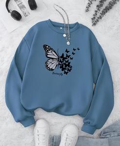 Women's Premium Polyester/Cotton <b>Blend</b> Fleece Sweatshirt-Comfortable & Stylish Waterproof & Windproof for Winter Season - Product Image 4