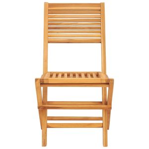 Juego de 2 Sillas Plegables de Madera de Teca Sólida, Color Natural, Tamaño Mediano - Product Image 4