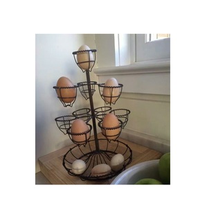 Classic Farm Metal <b>Egg</b> <b>Basket</b> For Fresh <b>Egg</b> Storage Kitchen Countertop And Rustic Decor - Product Image 2