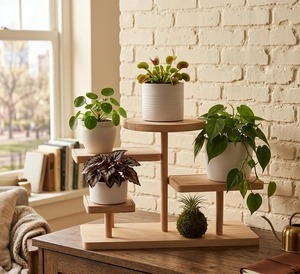 Organisateur de rangement en bois à 5 niveaux pour bijoux, parfums et usage en cuisine, support de rangement de table, décoration intérieure, organisation - Product Image 5