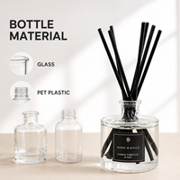 Diffuseur à bâtonnets personnalisé 100 ml, bâtonnets en fibre noire, marque privée, parfum citron, écologique, longue durée, non toxique pour la maison et le bureau