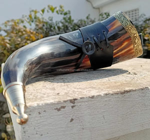 Fabricante indio de alta calidad de cuerno de beber de búfalo Natural cuerno de beber vikingo tallado antiguo cuerno de vaca para beber vikingo - Product Image 6