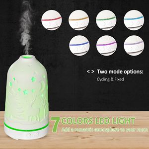Diffusore di aromi da 100ml con LED a 7 colori 2 modalità nebbia funzione di spegnimento automatico per umidificatore oli essenziali relax - Product Image 4