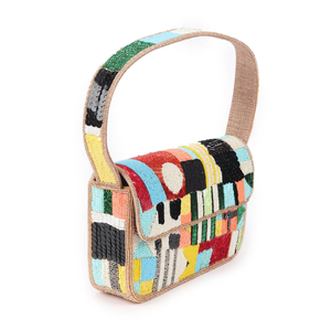 Sacs à bandoulière brodés uniques – Les meilleurs sacs à main classiques bohèmes brodés à la main, pochettes carrées fantaisie avec perles - Product Image 6