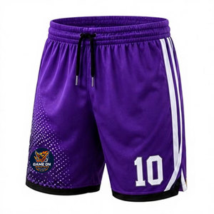 Pantalones Cortos de Fútbol Personalizados con Cordón Ajustable, 100% Poliéster, Ligeros, Antibacterianos, Corte Automatizado, Elásticos en Cuatro Direcciones - Product Image 1