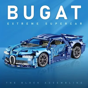 8604A City Technical Hypercar MOC, Kit de Bloques de Construcción de 1300+ Piezas, Modelo a Escala 1/14, Vehículo de Supervelocidad, Ladrillos de Juguete para Armar - Product Image 6