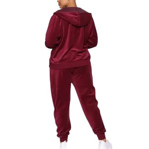 Nuevo y elegante chándal de terciopelo con logotipo personalizado, Tops cortos, pantalones de chándal, conjunto de 2 piezas, chándales de terciopelo para mujer 2026 - Product Image 3