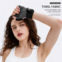 Gants de musculation demi-doigts pour femmes, antidérapants, anti-callosités, avec support de poignet, respirants, pour la gym et le barre de traction