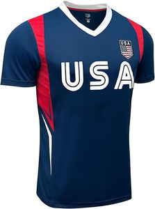 Conjunto de Uniforme de Fútbol Personalizado para Niños - Camiseta de Fútbol Sublimada Personalizada para Hombre, Cuello Redondo, Manga Corta, Estilo Americano - Product Image 2