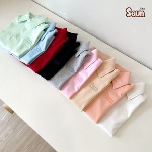 เสื้อโปโลผ้าฝ้ายเกาหลีสำหรับเด็กผู้ชาย เสื้อผ้าเด็กขายส่ง ODM เนื้อผ้านุ่ม ระบายอากาศดี แขนสั้น ผลิตในเวียดนาม คุณภาพพรีเมียม - Product Image 5