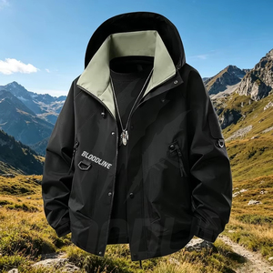 Chaqueta Bomber para Hombre BLOODLINE, Impermeable, Transpirable, Cortavientos, Formal de Invierno, Corte Regular, Exterior de Poliéster, Cierre de Cremallera - Product Image 5