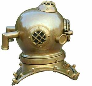 Casco de Buceo Marítimo Miniatura, Decoración para el Hogar, Latón Pulido Dorado - Product Image 4